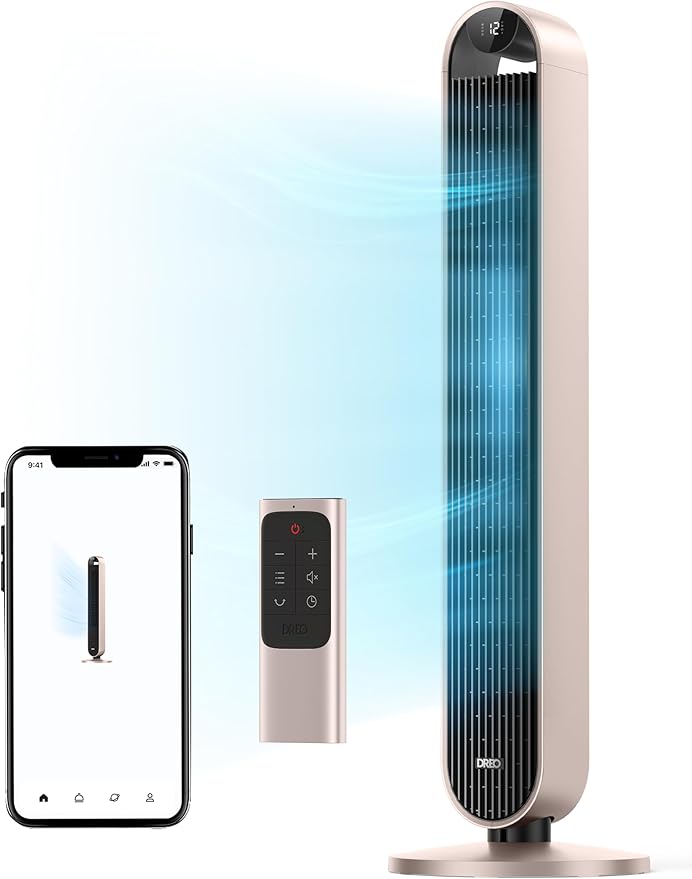 Dreo Smart Tower Fan Voice Control, 120° Oscillating Fan Works by DREO