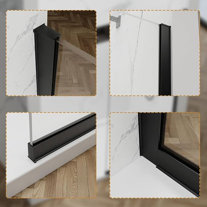 Shower Glass Wall Panel 36" W x 76" H, 3/8" Tempered Glass, Half Frameless - Image 6