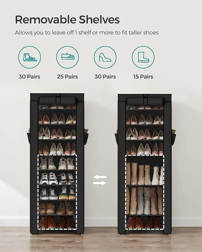 SONGMICS 10-Tier Shoe Rack, Shoe Storage Cabinet - Image 5