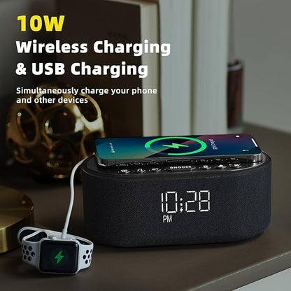 Sound Machine Alarm Clock for Bedrooms: Bluetooth 10W Stereo Sound Speaker - Image 4