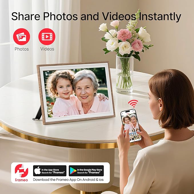 Frameo 10.1" Digital Picture Frame, Smart WiFi Digital Photo Frame - Image 2