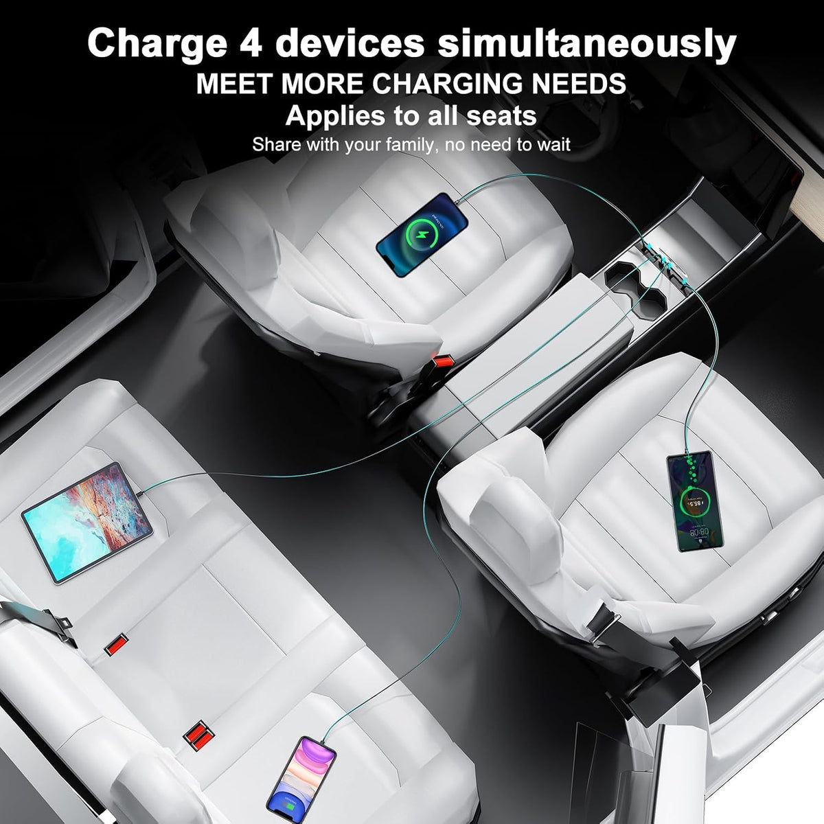 USB HUB for Tesla New Model Y Juniper & Model 3 Highland，Hidden Docking S...