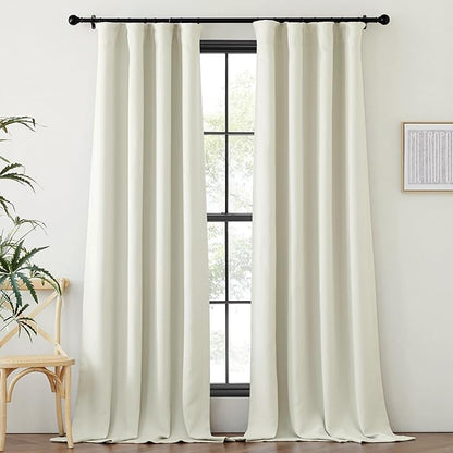 NICETOWN Room Darkening Curtains 84 inch Length 2 Panels Set, Dual Rod Pockets - Image 2