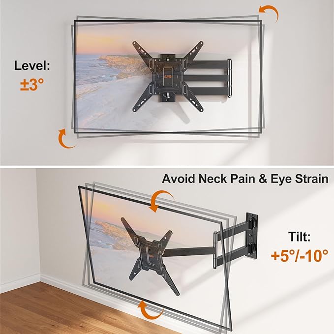 ELIVED 31.3 Inch Long Arm TV Mount - Image 4