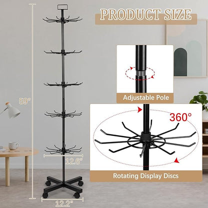 Exttlliy 5-Tier Metal Spinning Display Stand Rack - Image 2