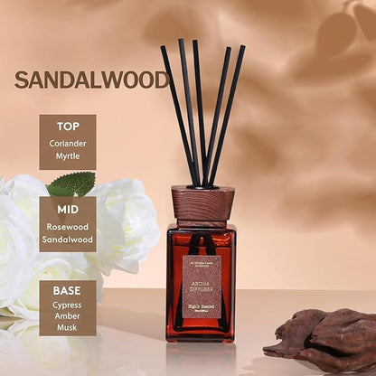 Reed Diffuser Set, 5.2 fl oz Sandalwood Reed Diffuser - Image 3