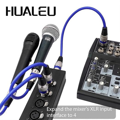 HUALEU 3Pin XLR 1 Male to 4 Female Splitter, 4WAY XLR Four-Input and one-Output - Image 9