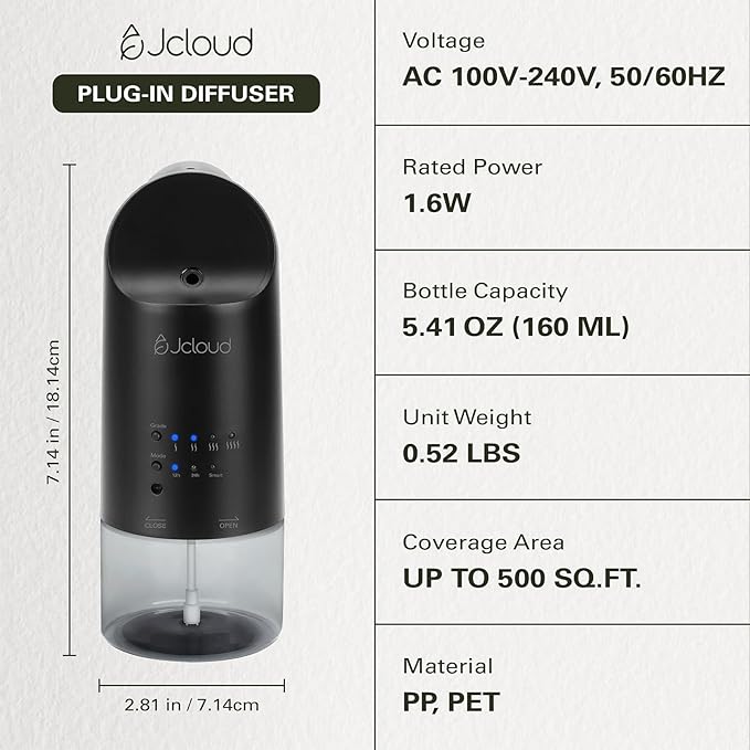 JCLOUD Plug in Diffuser Covers Up to 500 Sq. Ft. - Image 2