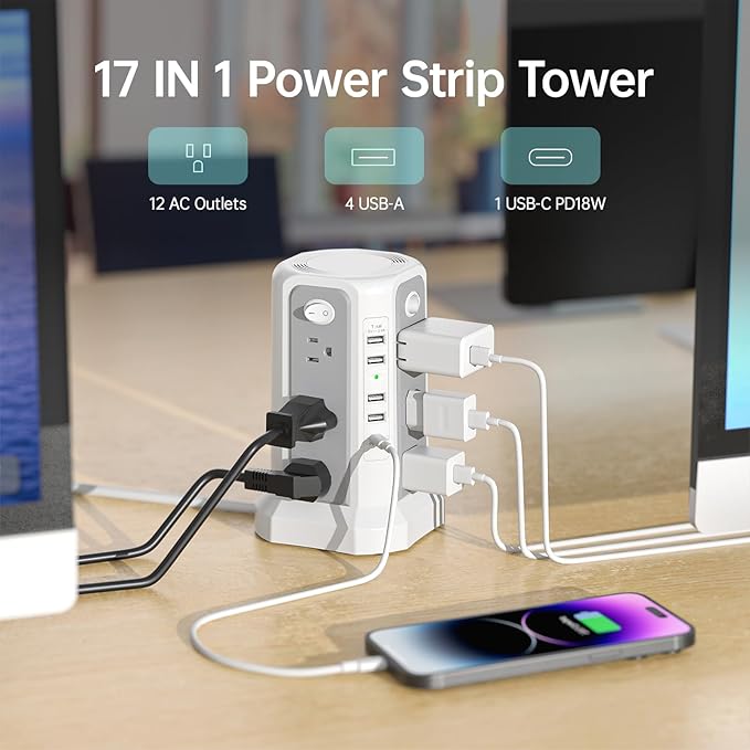 PASSUS Surge Protector Power Strip - Image 3
