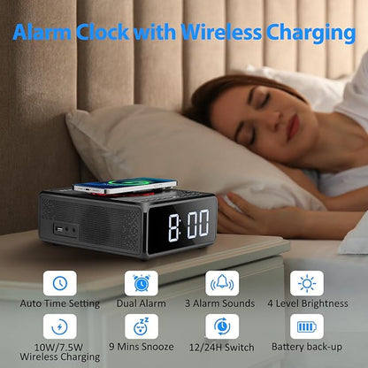 Gelielim CD Player Alarm Clock Radio, CD Players - Image 5