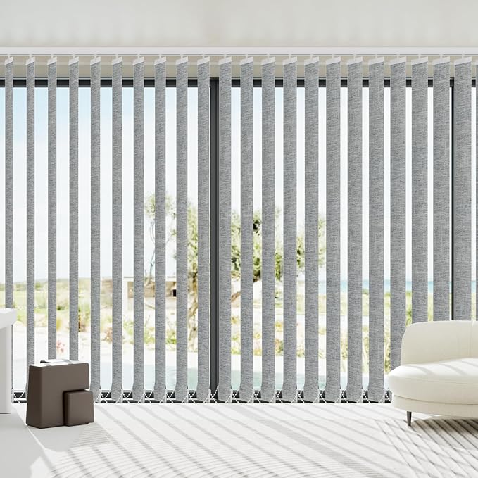 Blindify Motorized Vertical Blinds, Light Grey - Image 2