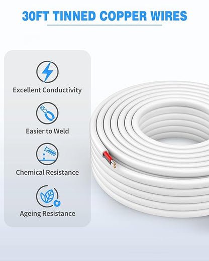 NAOVEO 14 Gauge Wire 2 Conductor Electrical Wire, 14 AWG Stranded PVC Tinned - Image 6