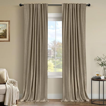 100% Blackout Shield Linen Blackout Curtains by 100BlackoutShield