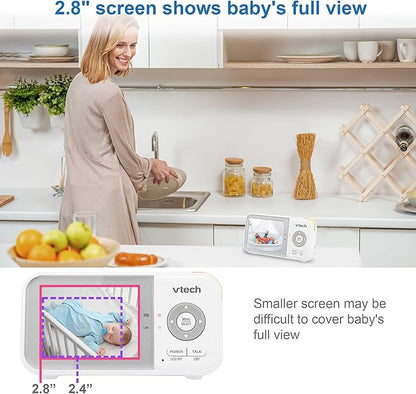 VTech VM923-2 Baby Monitor, 2.8”Screen, 1000ft Range, Pan-Tilt-Zoom, Night - Image 7