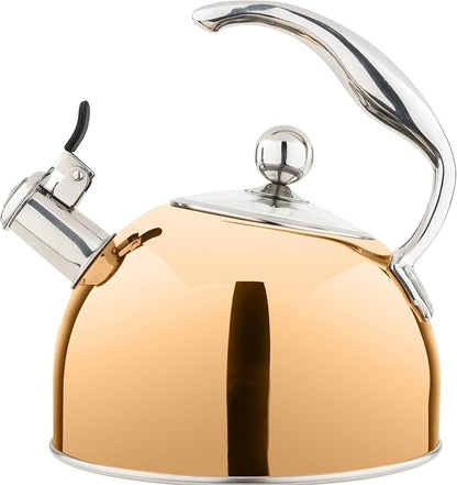 Viking 3-Ply Stainless Steel Tea Kettle, 2.6 Quart Stovetop Hot Water Pot by VikingCulinary