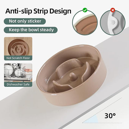 Ceramic 0.9 Cup Dog Bowl Slow Feeder - Image 3