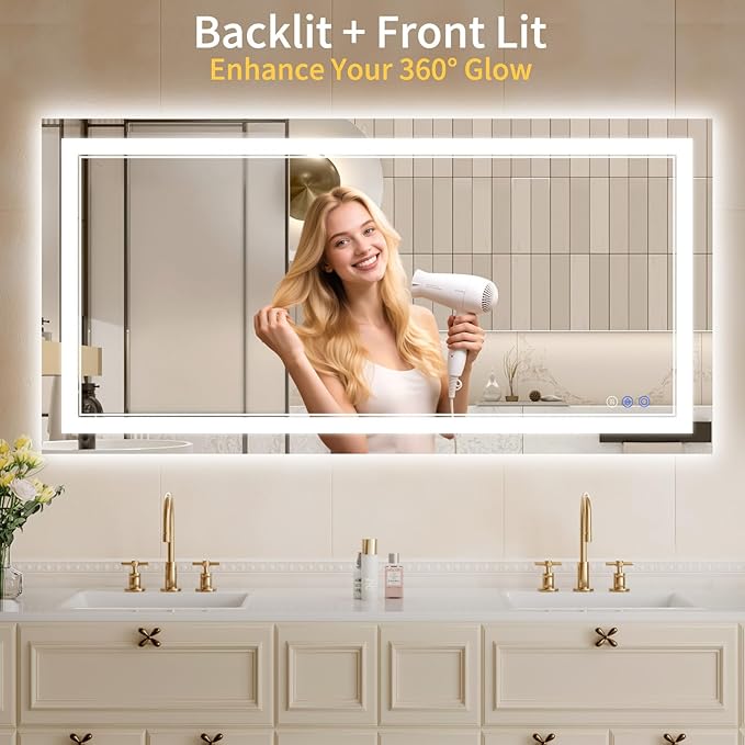 24"x48" LED Bathroom Mirror - Image 2