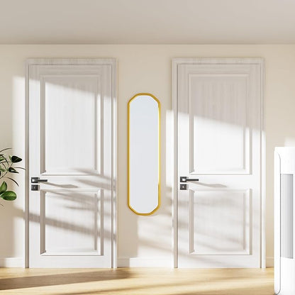Modern Slim Wall Decor Mirror 10"x44" Gold - Image 7