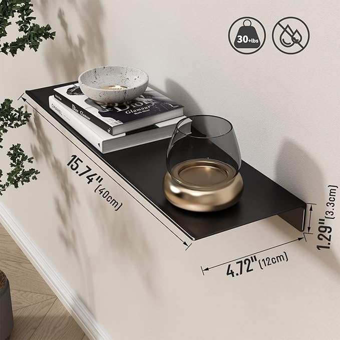 Danpoo Metal Wall Shelf, Small Bathroom Shelf - Image 3