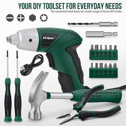 Hi-Spec 3.6V Cordless Electric Screwdriver Set - Image 2