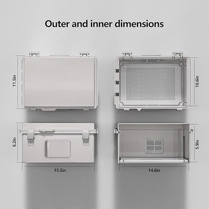 ABS Electrical Junction Box, Ventilated Design, Cable Grommets, IP65 Waterproof - Image 6