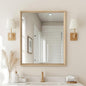 Oak Wood Effect Framed Wall Mirror, 30x36 Rectangle Mirror, 1/8" by Ultrue