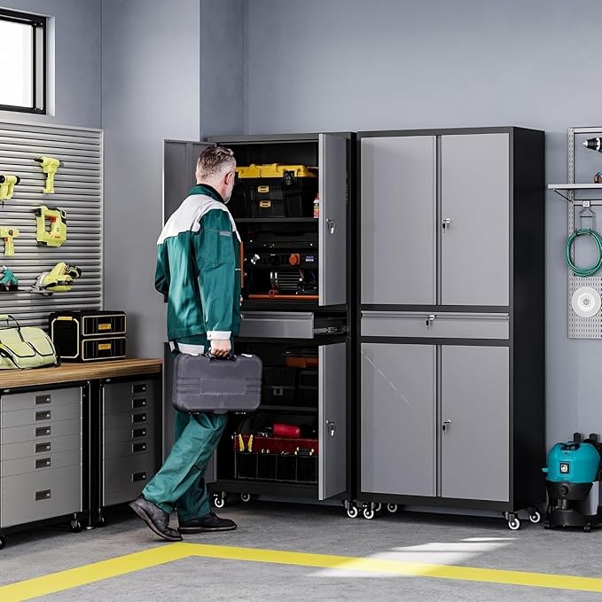 Letaya Metal Garage Storage Cabinet - Image 2