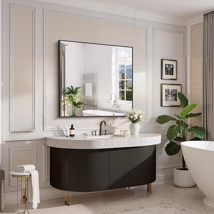 Black Bathroom Mirror for Wall, 39x39 Inch Rectangle Mirror - Image 8