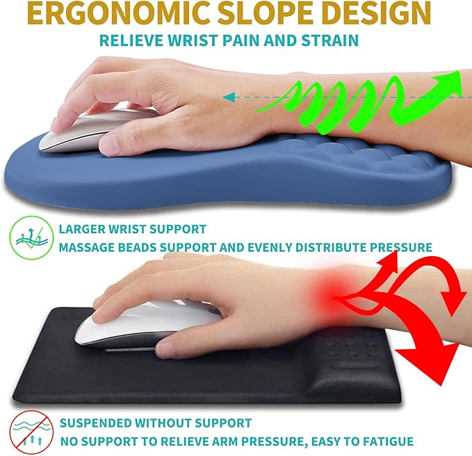 Hokafenle 2 in 1 Ergonomic Mouse Pad Wrist Support & Wrist Rest - Image 5