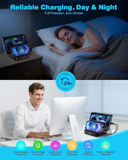MSTJRY Charging Station for Multiple Devices : 5 Port Multi USB-A Charger - Image 5