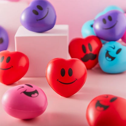 JOYIN 15 Pcs Valentines Heart Shape Stress Ball, Valentine's Day 3 inch Heart - Image 3