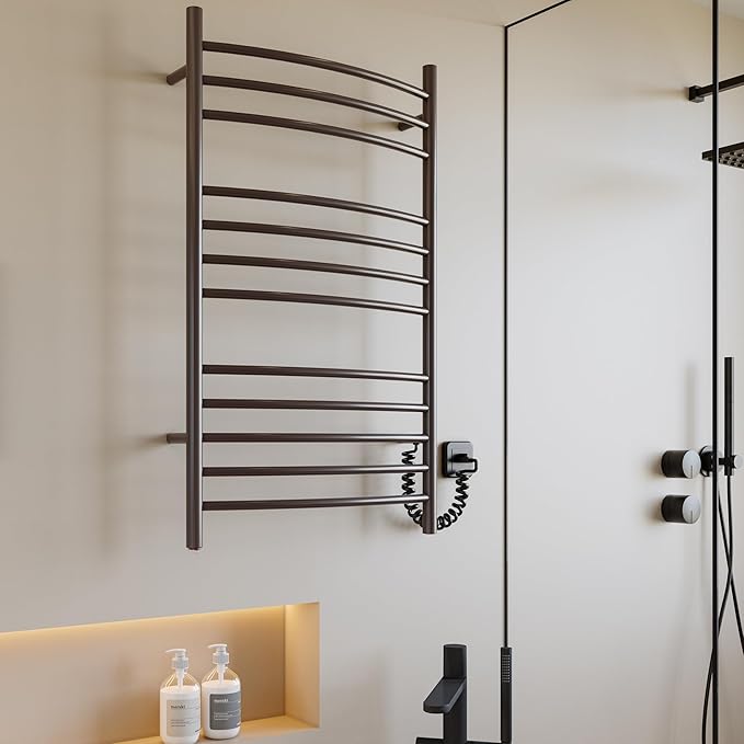 HEATGENE Towel Warmer Venetian Bronze, Electric Hot Towel Rails, Wall-Mounted - Image 7