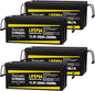 12V 200Ah Lithium LiFePO4 Battery, Built-in 200A BMS, 2560Wh Energy Storage by Saveupto50onFeuruetc