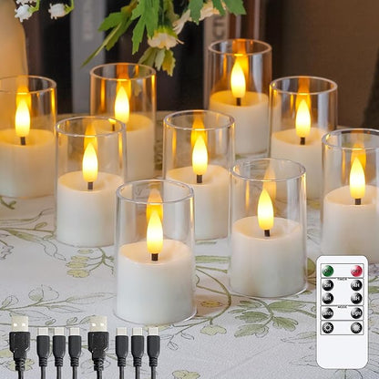 Rechargeable Acrylic Flameless Votive Candles by Wroxipel