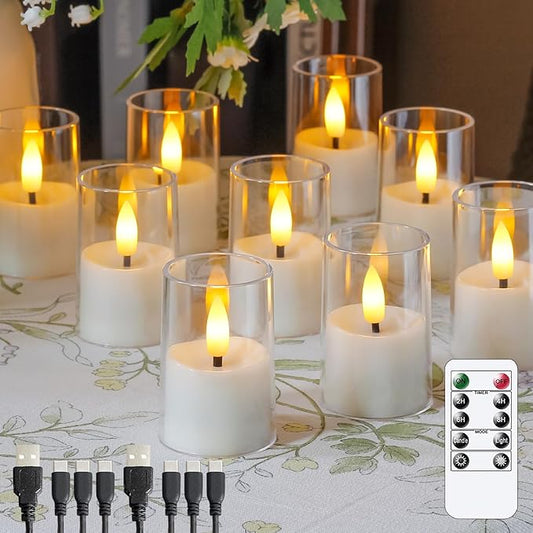 Rechargeable Acrylic Flameless Votive Candles by Wroxipel