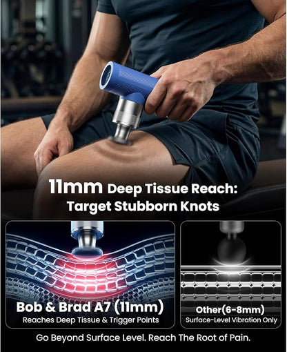 BOB AND BRAD A7 Deep Tissue Massage Gun FSA-HSA Eligible, 11mm Amplitude - Image 2