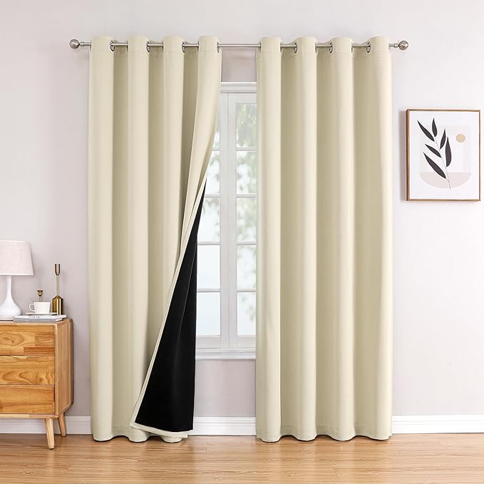 ChrisDowa 100% Blackout Curtains 108 inch Long by ChrisDowa