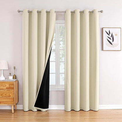 ChrisDowa 100% Blackout Curtains 108 inch Long by ChrisDowa