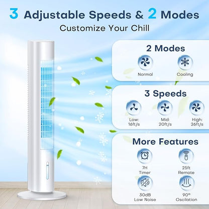 MYICY Evaporative Air Cooler, 25ft Remote, Smart Timer & Water Tank, Portable - Image 3