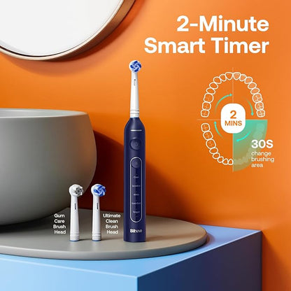 Bitvae R2 Rotating Travel Electric Toothbrush, 8 Professional Brush Heads - Image 7