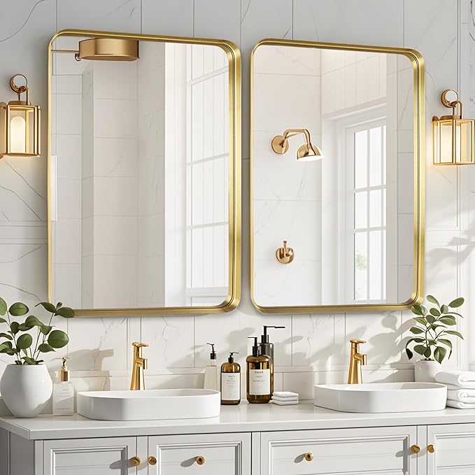 Fabuday Gold Bathroom Mirror - Image 3