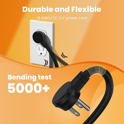12 Outlet Long Power Strip, 2100 Joules Surge Protector, 6FT Power Cord - Image 2