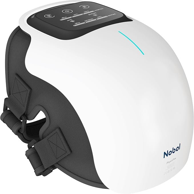 Nobol PhysioFlex Portable Warm Up & Recovery Knee Massager – Cordless Red & by Nobol