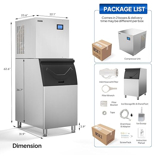 ROVSUN 400LBS/24H Commercial Ice Maker - Image 6