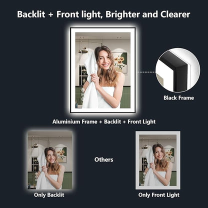 YEELAIT 32x36 Inch LED Bathroom Mirror - Image 3