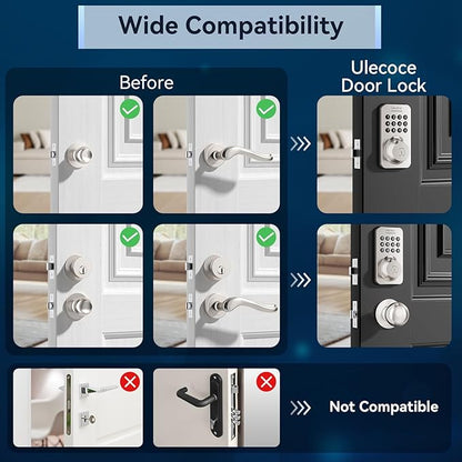 Ulecoce Fingerprint Keypad Deadbolt - Image 9