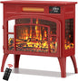 BREEZEHEAT Electric Fireplace Stove-Freestanding Fireplace Heater w/ 3D Flame by BREEZEHEAT