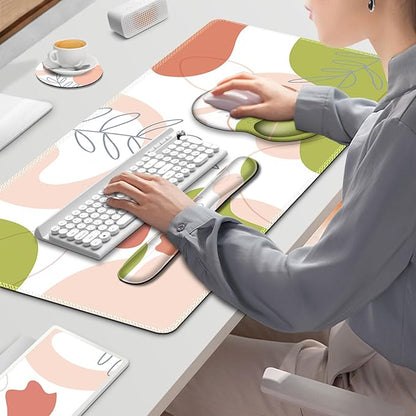 Gaming Mouse Pad, Large Desk Mat, Cute Desk Pad Protector, 4 in1 XXL Mousepad + - Image 7