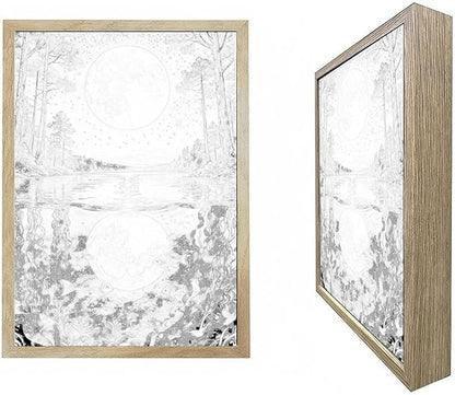 URVIP LED Glowing Photo Frame, 3D Starry-Sky Moon Animal Wall Art, 9x12 Inches - Image 3
