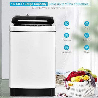 Giantex Portable Washing Machine, 2 in 1 Full Automatic Laundry Washer 1.5Cu.Ft - Image 7
